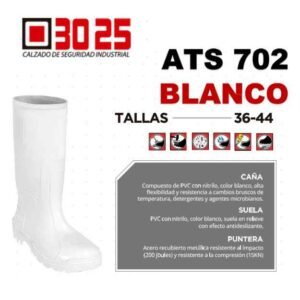 Bota de seguridad blanca