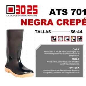 Bota seguridad pvc negra