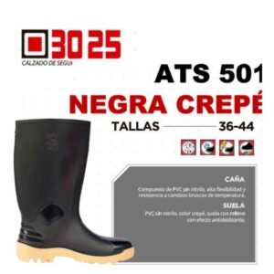 Botas negras suela amarilla